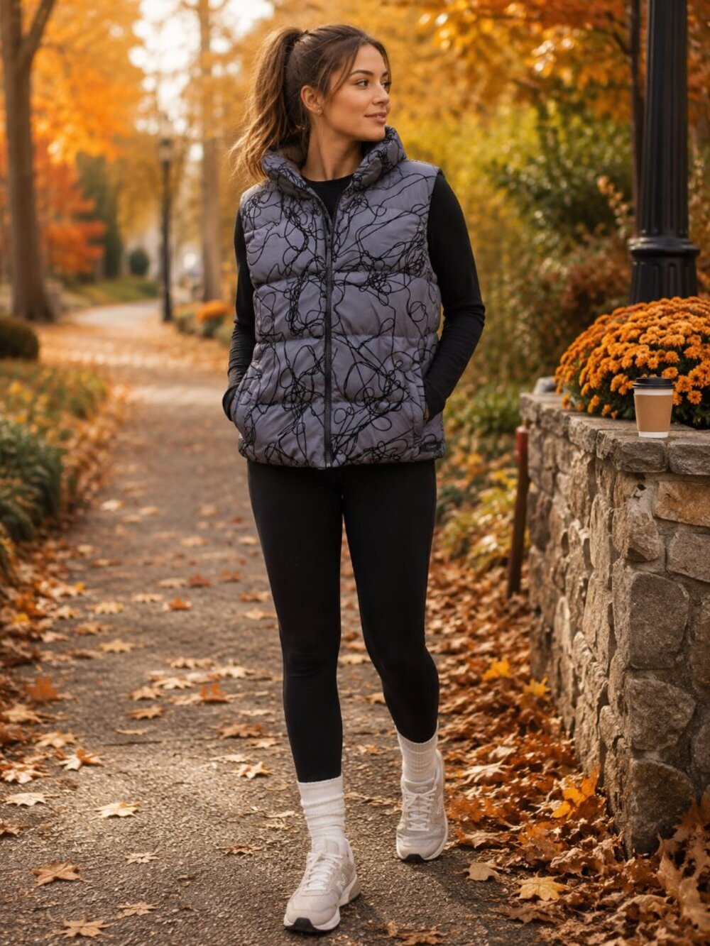 Calvin Klein Performance Abstract Puffer Vest - Picture 1 of 4